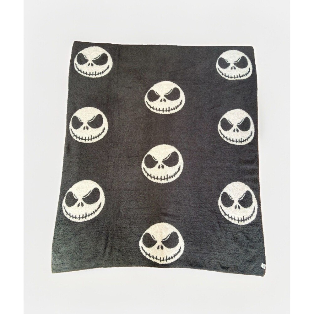 Jack Skellington Nightmare Before Christmas Reversible Throw Blanket 60x51 Minky